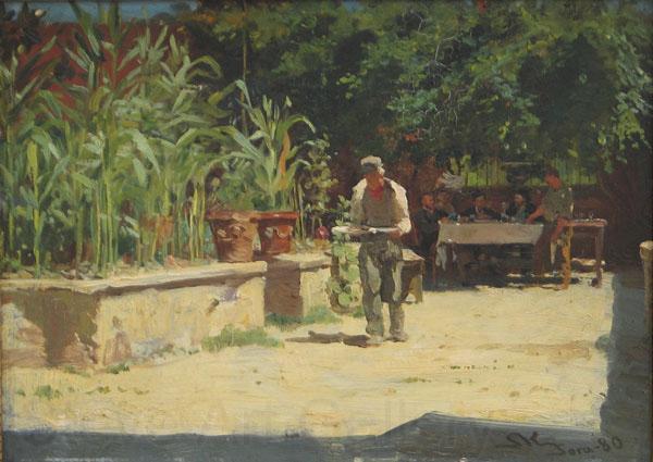 Peder Severin Kroyer The Garden at Albergo del Liri in Sora. the Abruzzi Germany oil painting art